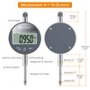 Neoteck Digital Dial Gauge 0.001 mm/0.00005 Inch Digital Probe 0-25.4