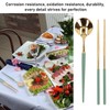 Stainless Steel Flatware Set Reusable Utensils Set Student Cutlery Storage