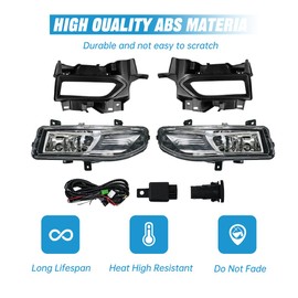 ILAMP Fog Lamps Assembly with Bulb Compatible with 2020 2021 Nissan Versa,Fog Lights with Covers Harness Switch Kit Replacement for Left&Right Side Fog Lights Assembly 2Pcs AM-NS060