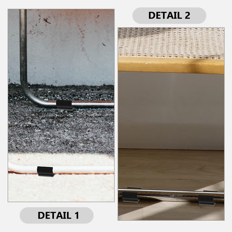 HOMSFOU 10 Pcs Plastic Chair Foot 19mm U Shaped Floor