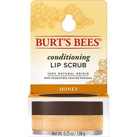 Burt's Bees Lip Care Easter Basket Stuffers, Moisturizingc & Conditioning Lip Scrub Spring Gift, for All Day Hydration, with Exfoliating Honey Crystals, All Natural, 0.25 Ounce