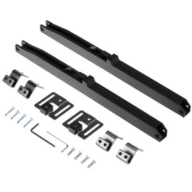 QWORK Barn Door Soft Close Kit, Hole-Free Version, Compatible for Single Doors Weighing 88-132 lbs, Easy Installation with Attached Hook and Hex Wrench