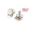 uxcell Top Adjustment Split Knurled Shaft Potentiometer Pot B50K 50K