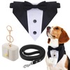 Locmeo 3 Pcs Dog Wedding Collar Outfit Include Dog Tuxedo