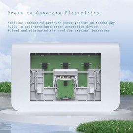 Self-Powered Wireless Light Switch and Receiver Kit, No Battery Required, No WiFi Needed, Indoor Outdoor Remote Control (Switch an Receive Kit(1V2), White)