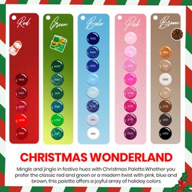 Beetles Gel Nail Polish Set, Glitz Galaxy UV LED Soak Off Gel Kits, 44Pcs Burgundy Red Gold Green Silver Blue Pink Sparkle Shade with Base Top Coat Manicure Gift for Women