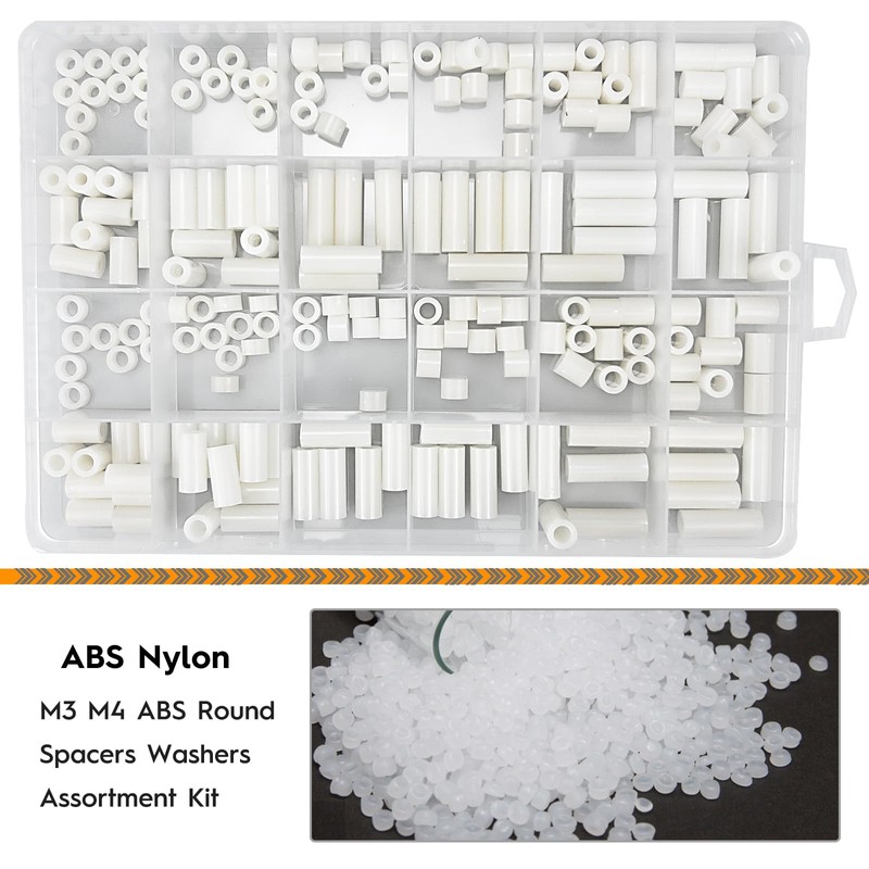 Pack of 200 ABS Round Insulation Column Standoff Support Spacer