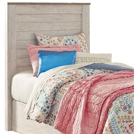 Ashley Furniture Signature Design by Ashley Willowton Adjustable Twin Panel Headboard in White