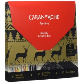 Caran D'Ache Mtallic Creative Box : Metallic Christmas Card set