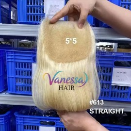 613 Blonde Human Hair Lace Front 4x4 2x6 Burmese Curly Closure 9x6 13x4 Blonde 13x6 hd Lace Frontal Closure 613 Burmese Curlycolor: loose wave, Stretched Length: 10 inches