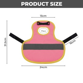 CXNXFD Chicken Saddle, Chicken Vest, High Visibility Vest, Waterproof Protective Vest for Chickens with Reflective Strips, Suitable for Back and Wings, Protect Ducks, Geese and Poultry, Pink
