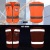 TCCFCCT Reflective Vest 9 Pockets High Visibility Safety Vest for