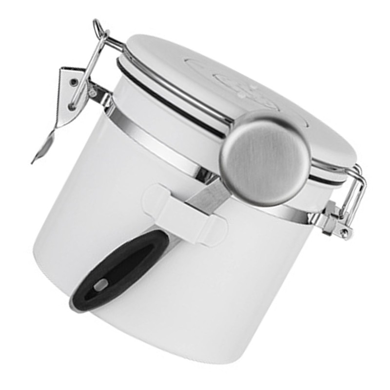 Coffee Canister 1.2L Stainless Steel Versatile Airtight Food Storage Container