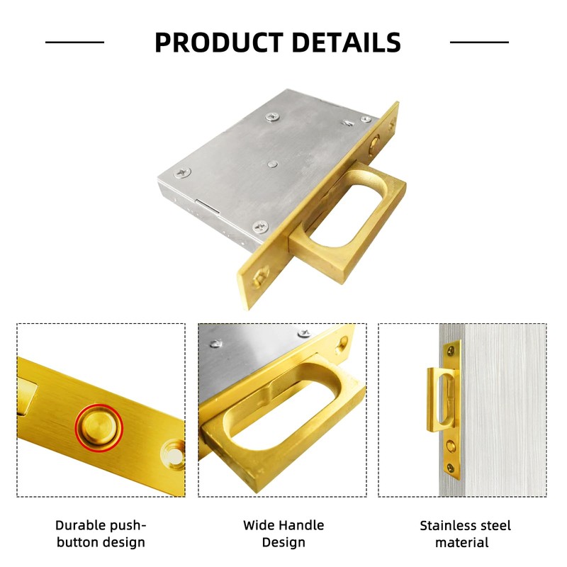 youthua Recessed Finger Flush Pulls with Edge Pull, Sliding Barn