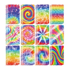 Tie Dye Notebooks - 24-pieces Pocket-size Blank Notebook | Tie Dye Stationery Supplies Party Favors for Thanksgiving Friendship School Office Home Birthday