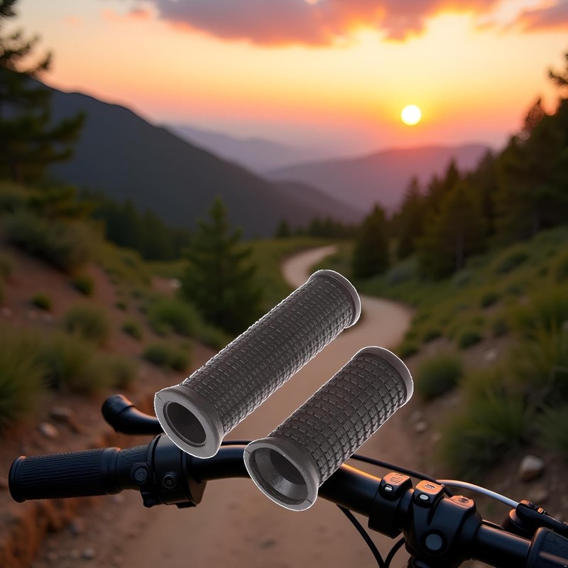 2pcs Motorcycle Bicycle Long/Short Handlebar Grips for Twist Shifter Shockproof