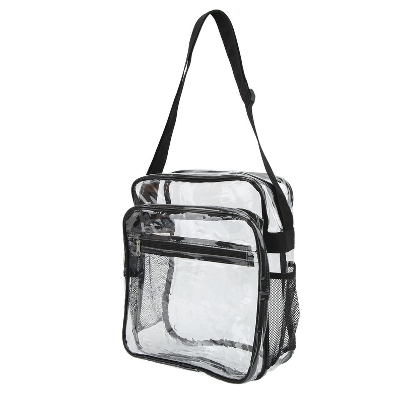 Clear Messenger Bag PVC Waterproof Visible Zipper Design Crossbody Tote