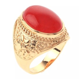 neXxtten Gold Tone Gold Plated Ring With Acrylic Jewelry Stone XPE2325-G12