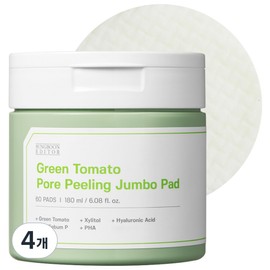 Ingredient Editor Green Tomato Pore Peeling Jumbo Pad 180ml, 60 sheets, 4 pieces / 성분에디터 그린 토마토 모공 필링 점보 패드 180ml, 60매입, 4개