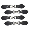 MAGICLULU 4pcs Leather Metal Coat Buttons Leather Buckle Clip Toggle
