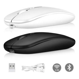 Mouse Inalámbrico ME05 2 Pzs. Color Blanco