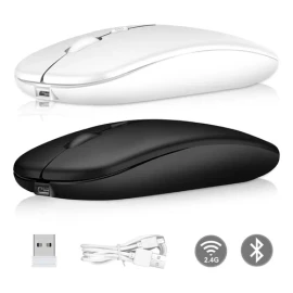 Mouse Inalámbrico ME05 2 Pzs. Color Blanco