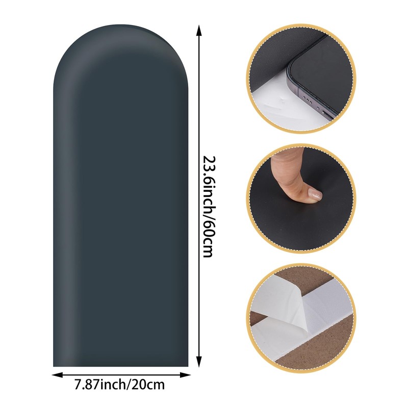 Kids Autism Wall Padding, 4pc Peel & Stick Upholstered Headboard