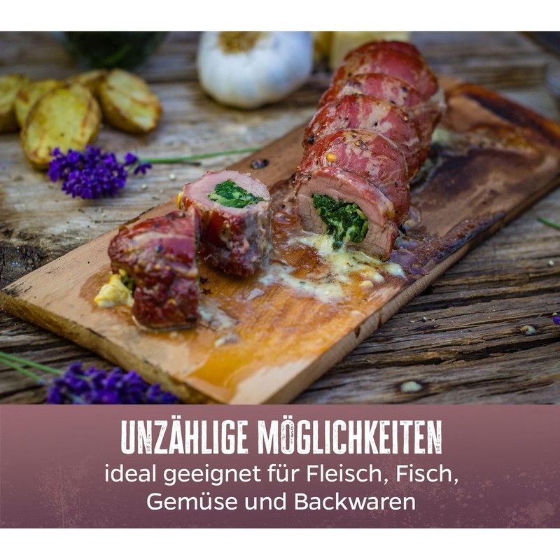 Grillfürst Smoking Boards, Set of 4 - Beech Wood Grill