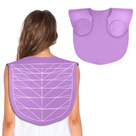 Hair Cutting Guide Collar Silicone Waterproof Hair Cutting Cape Salon Hairdressing Neck Guard Professional Stylist Hair Cutting Mat with Guidelines for Salon Hair Coloring (Purple)