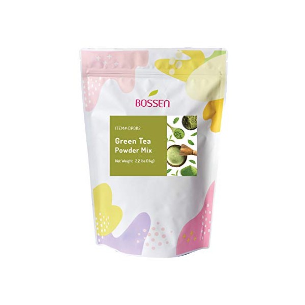 Bossen Bubble Tea Powder Mix - Green Tea - 2.2 Pound
