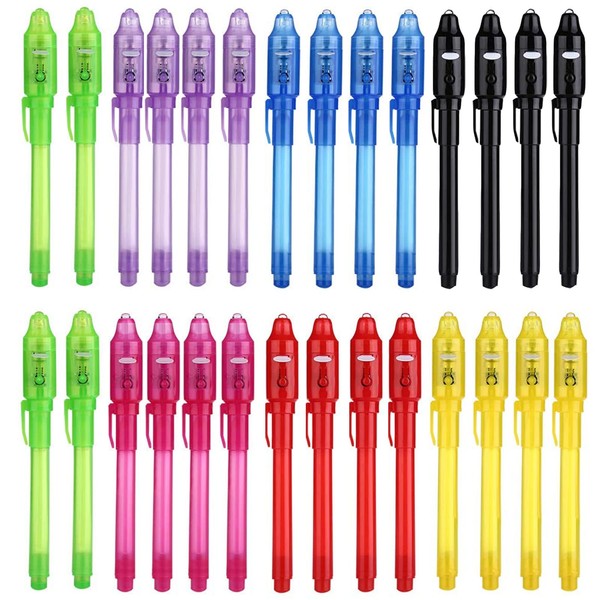 SCStyle Invisible Ink Pen 28Pcs with UV Light Magic Marker
