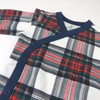 HonestBaby 3-Pack Organic Cotton Long Sleeve Kimono Bodysuits, Red Tartan,