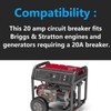 20 Amp Circuit Breaker – Compatible with Briggs & Stratton