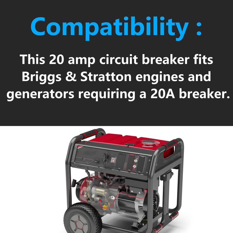 20 Amp Circuit Breaker – Compatible with Briggs & Stratton