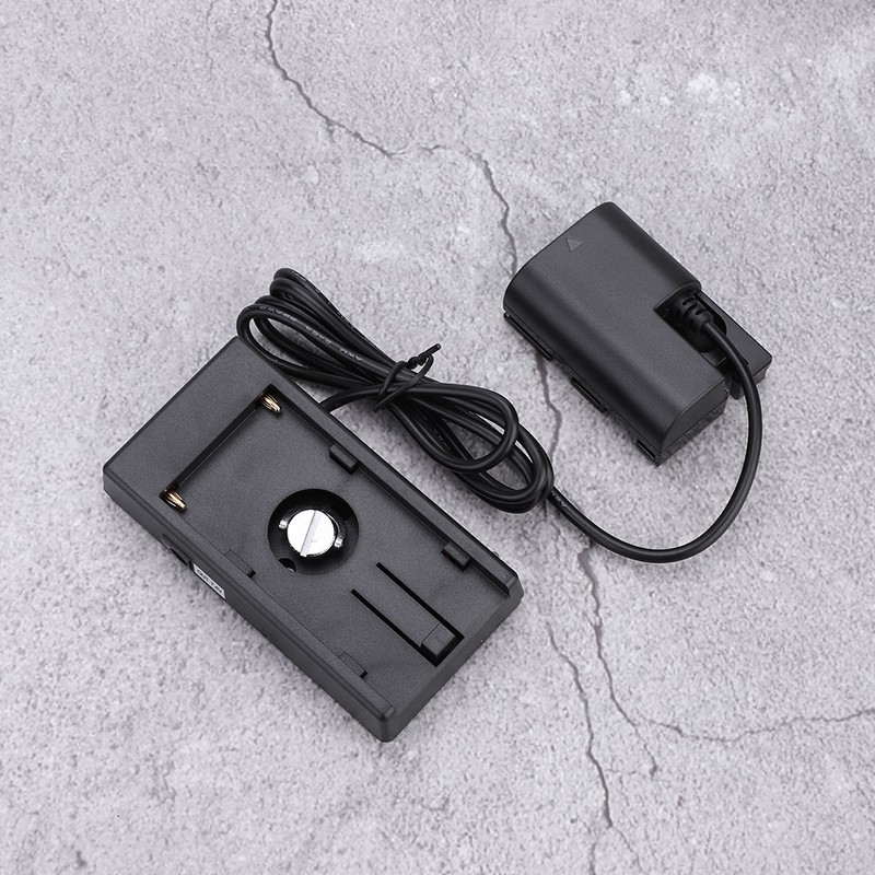 NP-F970 to LP-E6 Dummy Battery Plastic Plate Mount Adapter Cable