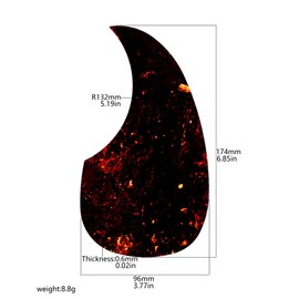 RuiJOTWAT Guitar Pickguard Self Adhesive Guitar Pick Guard Scratch Plate For Acoustic Guitar Teardrop Shape