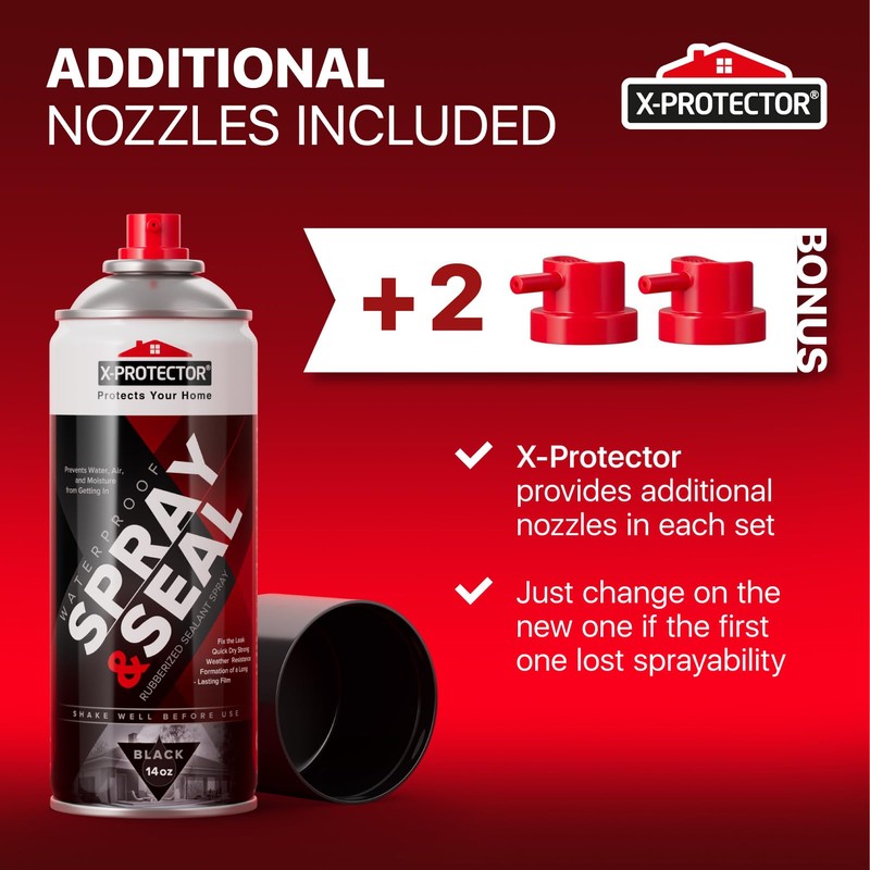 X-Protector Seal Spray - Rubber Waterproof Spray with Less-Drip Formula