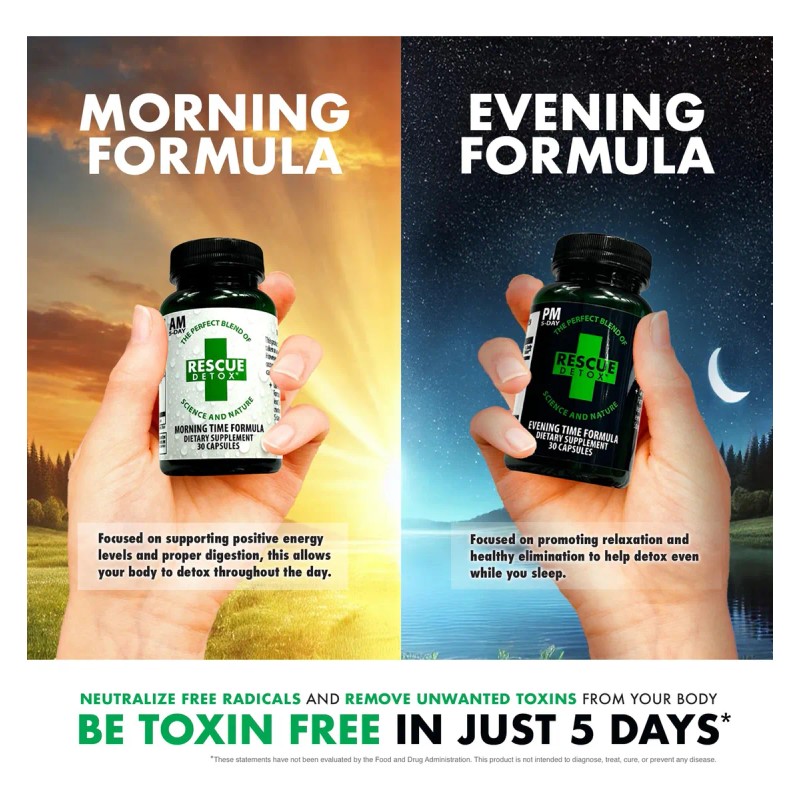 Rescue Detox Kit Desintoxicación Completa Días Cápsulas