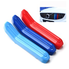 SANRILY M-Colored Grille Insert Trims Compatible with Volvo XC40 2021 2022 2020 Front Center Kidney Grilles Tri Color M Sport Front Grill Trim Covers