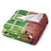 Retro American Football Field Ball Throw Blanket Soft Bed Bedding