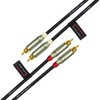 0.5 Foot RCA Cable Pair - Gotham GAC-4/1 (Black) Star-Quad