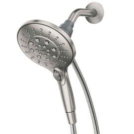 Moen Engage Spot Resist Brushed Nickel Six-Function 5.5-Inch Removable Handheld Showerhead with Magnetic Docking System, 26112SRN