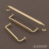 Alzassbg 6 Pack Brushed Gold Cabinet Handles, 5 Inch(128mm) Hole