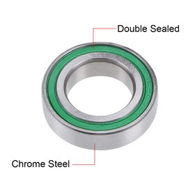 sourcing map MR15267-2RS Deep Groove Ball Bearing 15x26x7mm Double Sealed Chrome Steel Bearings 1-Pack