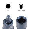 sourcing map 1/2" Drive x H6 (6mm) Hex Bit Socket,