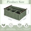 Remerry Sage Green Bathroom Countertop Organizer Caddy, Wicker-Like Divided Basket