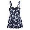 HDE Vestido de natación para mujer, estilo vintage, talla grande,