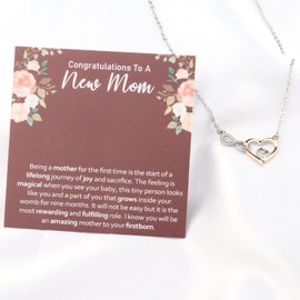 MYOSPARK New Mom Gifts Mama To Be Necklace for New Mother Jewelry Pregnant Mom Gifts First Time Mom Gift for Pregnant Women (Being a mother NL)
