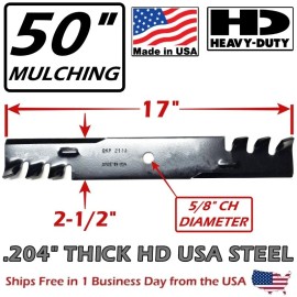 Rotary COPPERHEAD 3-PK 50" HD GRAVELY MULCHING BLADES 8779200, 8779251, 8868851, 52928