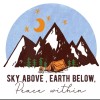 Sky above earth below peace within High Quality Metal Magnet